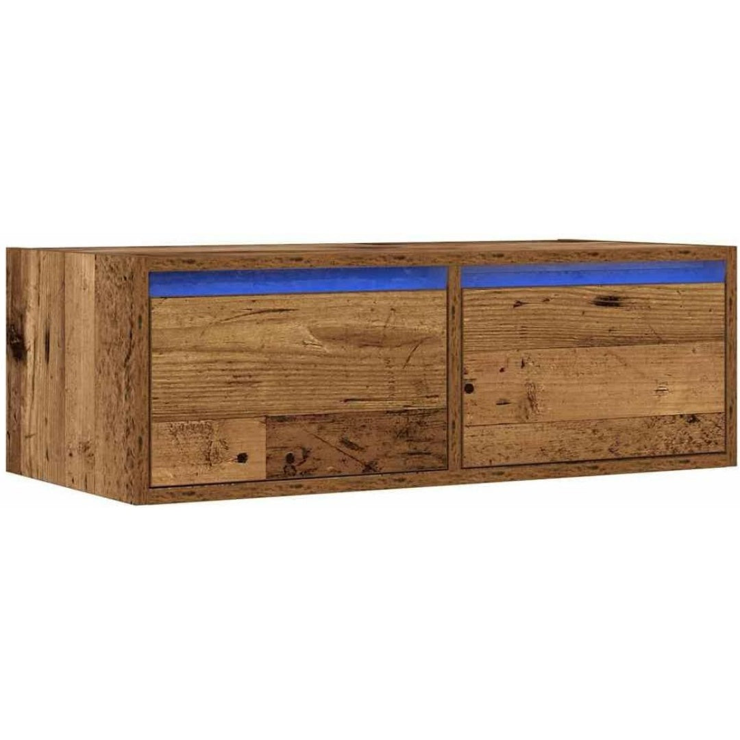 Le charme du rangement avec ce buffet avec tiroirs, avec portes, coloris gris et bois naturel