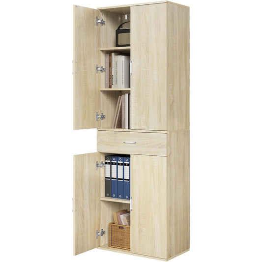 Un espace mieux organise grace a ce bibliotheque avec portes, avec etageres, finition noir