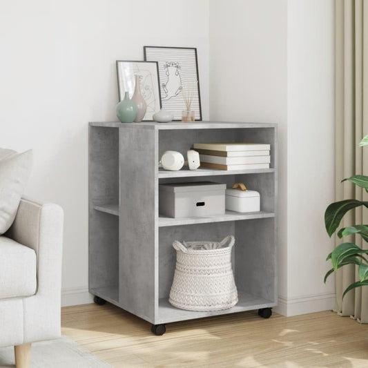 Pour un interieur harmonieux, commode avec tiroirs, avec portes en finition gris et bois naturel