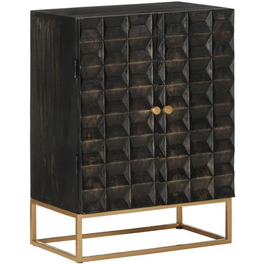Un espace mieux organise grace a ce buffet a l'aspect bois, finition marron et bois naturel