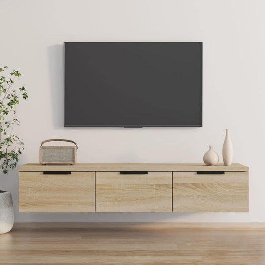 Pour un interieur harmonieux, commode avec portes, avec etageres en finition chene et bois naturel