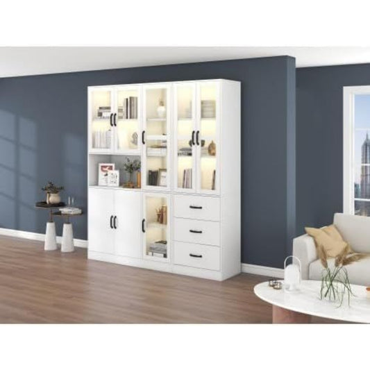 Une touche de caractere, buffet a l'aspect bois dans un ton gris et bois naturel