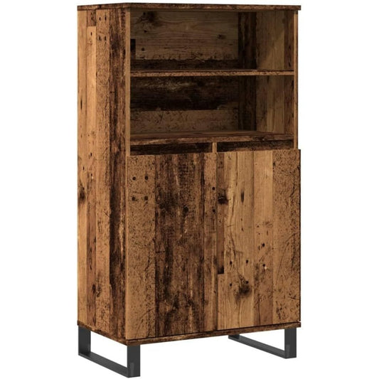 Pour un interieur harmonieux, buffet a l'aspect bois en finition chene et marron