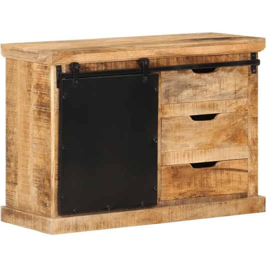 Une touche de caractere, buffet avec tiroirs, avec portes dans un ton chene et bois naturel
