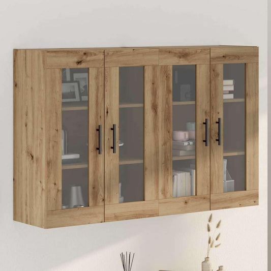 Une touche de caractere, bibliotheque avec etageres, a l'aspect bois dans un ton blanc et bois naturel