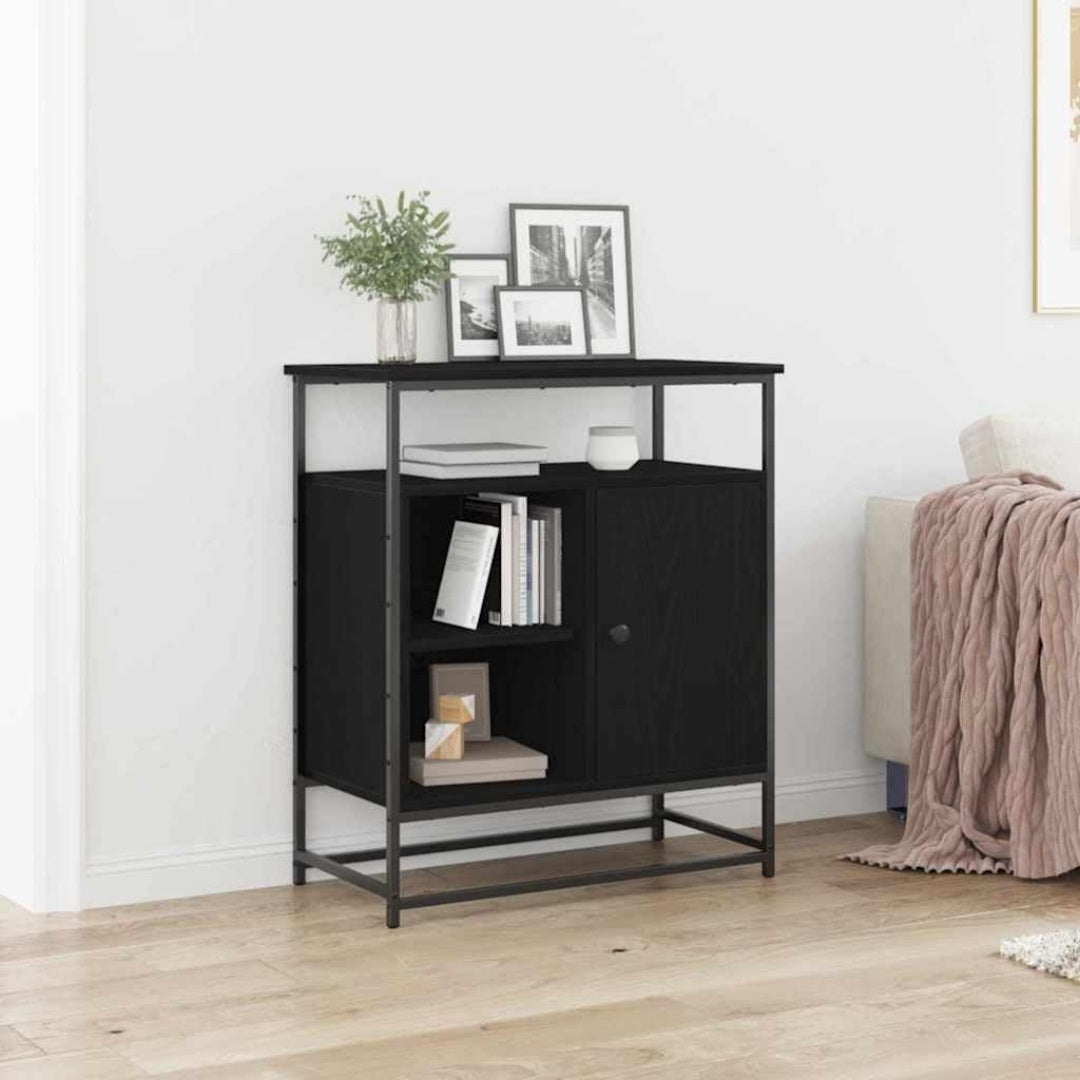 Le charme du rangement avec ce buffet avec tiroirs, avec portes, coloris bois naturel et dore