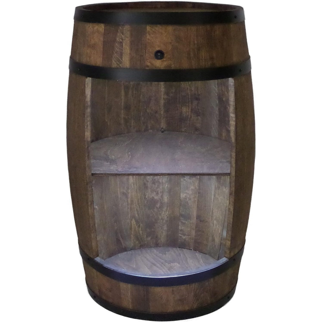 Une silhouette equilibree pour ce buffet avec portes, avec elements vitres, teinte chene et vert